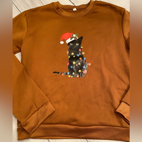 Christmas 🎄 Cat Sweatshirt - Picture 2 of 11